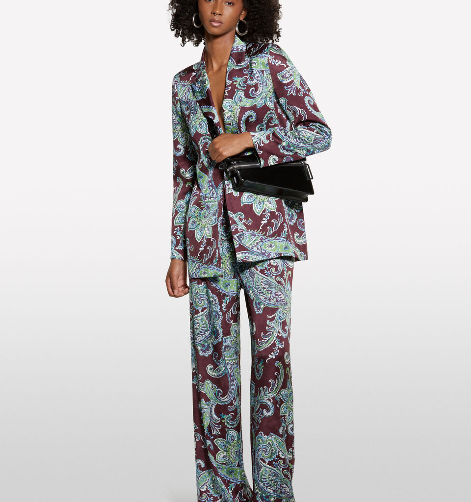 Paisley pattern open blazer - women's blazers - Multi-color | Sisley image number 1